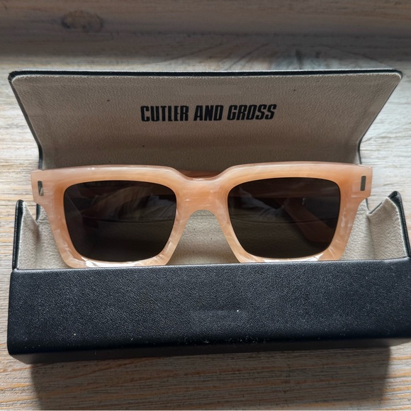Cutler and Gross Peach Marble Sunglasses